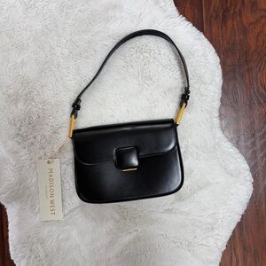 Madison West Elegant Black Shoulder Bag